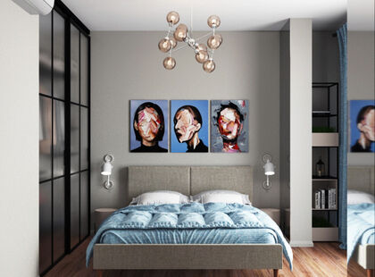 Фото № 4: Дизайн-проект двухкомнатной квартиры 45.83  м² Скандинавский стиль для ЖК в г. Оренбург