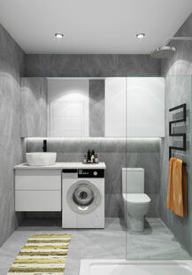 Фото № 2: Дизайн-проект двухкомнатной квартиры 45.83  м² Скандинавский стиль для ЖК в г. Оренбург