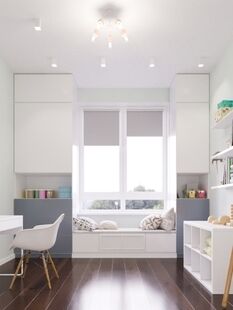 Фото № 3: Дизайн-проект трехкомнатной квартиры 60.31  м² стиль Модернизм для ЖК Ясный