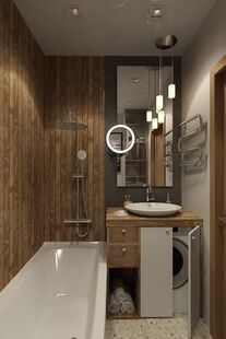 Фото № 4: Дизайн-проект двухкомнатной квартиры 63.6  м² Стиль Эклектика для ЖК Эдельвейс