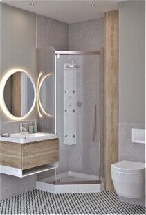 Фото № 3: Дизайн-проект однокомнатной квартиры 38.67  м² Стиль Фьюжн для ЖК Московский