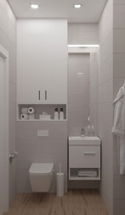 Фото № 3: Дизайн-проект квартиры-студии 35.76  м² Стиль Лофт для ЖК Невский