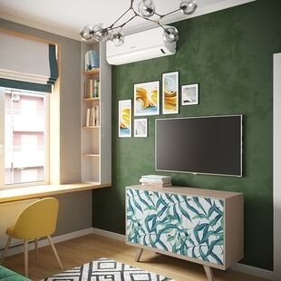 Фото № 2: Дизайн-проект двухкомнатной квартиры 55.2  м² Скандинавский стиль для ЖК Опалиха О3