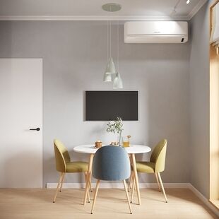 Фото № 3: Дизайн-проект двухкомнатной квартиры 55.2  м² Скандинавский стиль для ЖК Опалиха О3