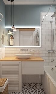 Фото № 4: Дизайн-проект двухкомнатной квартиры 55.2  м² Скандинавский стиль для ЖК Опалиха О3