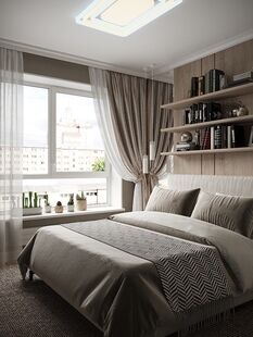 Фото № 3: Дизайн-проект трехкомнатной квартиры 51.64  м² Современный стиль для ЖК Мещерский Лес