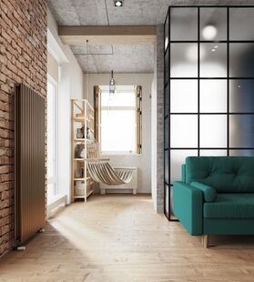 Фото № 4: Дизайн-проект однокомнатной квартиры 37.5  м² Стиль Лофт для ЖК в г. Апрелевка