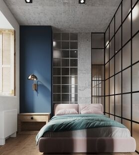 Фото № 5: Дизайн-проект однокомнатной квартиры 37.5  м² Стиль Лофт для ЖК в г. Апрелевка