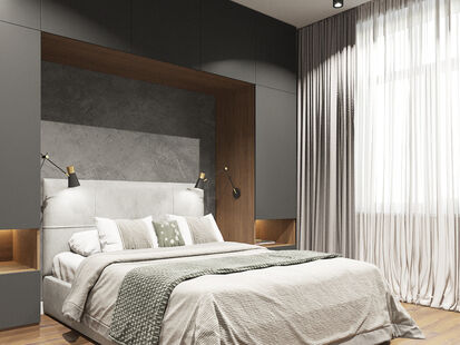 Фото № 4: Дизайн-проект двухкомнатной квартиры 59.2  м² Современный стиль для ЖК в г. Красногорск