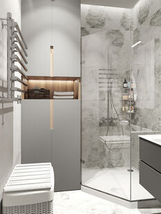 Фото № 3: Дизайн-проект двухкомнатной квартиры 59.2  м² Современный стиль для ЖК в г. Красногорск