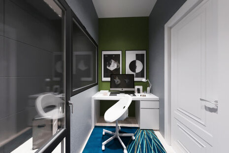 Фото № 6: Дизайн-проект трехкомнатной квартиры 82.2  м² Современный стиль для ЖК в Грузии