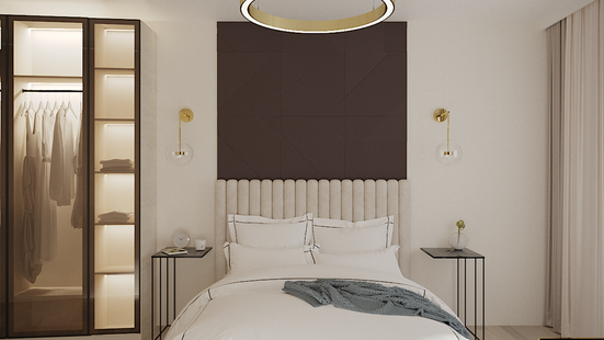 Фото № 3: Дизайн-проект двухкомнатной квартиры 67.75  м² стиль Модернизм для ЖК Московский