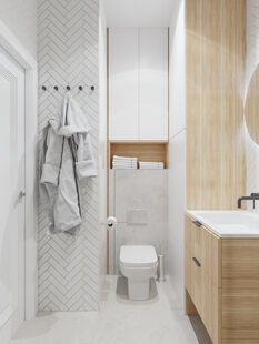 Фото № 6: Дизайн-проект квартиры-студии 30.28  м² Скандинавский стиль для ЖК Московский