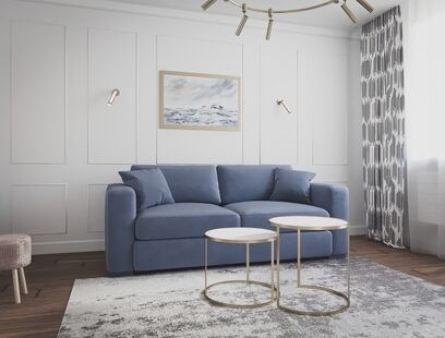 Фото № 3: Дизайн-проект однокомнатной квартиры 41.17  м² стиль Модернизм для ЖК Московский