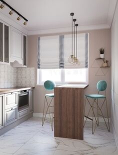 Фото № 5: Дизайн-проект однокомнатной квартиры 41.17  м² стиль Модернизм для ЖК Московский