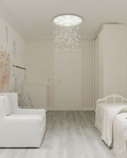 Фото № 2: Дизайн-проект детской 12.0  м² Стиль Современная классика для ЖК Московский