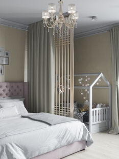 Фото № 1: Дизайн-проект спальни 18.01  м² Стиль Американская классика для ЖК в г. Казань