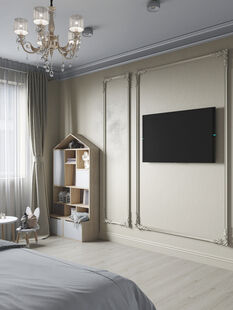 Фото № 3: Дизайн-проект спальни 18.01  м² Стиль Американская классика для ЖК в г. Казань