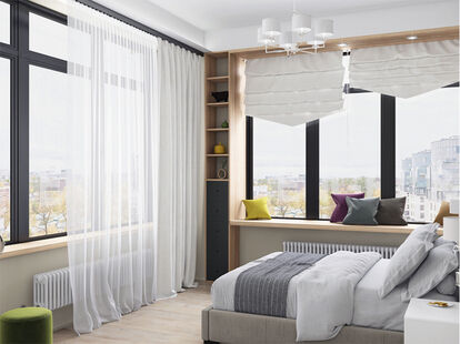 Фото № 5: Дизайн-проект однокомнатной квартиры 38.11  м² Стиль Современная классика для ЖК Силвер