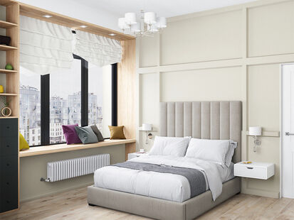 Фото № 6: Дизайн-проект однокомнатной квартиры 38.11  м² Стиль Современная классика для ЖК Силвер