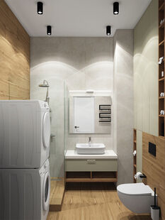 Фото № 4: Дизайн-проект однокомнатной квартиры 38.11  м² Стиль Современная классика для ЖК Силвер