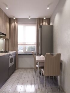 Фото № 1: Дизайн-проект однокомнатной квартиры 33.97  м² Стиль Минимализм для ЖК Московский