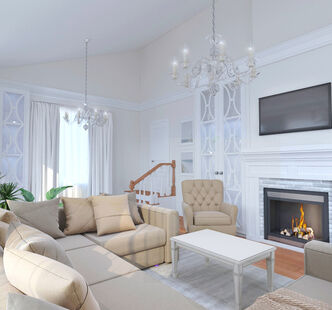 Фото № 1: Дизайн-проект дома/коттеджа 100.5  м² Стиль Современная классика для дома в г. звенигород