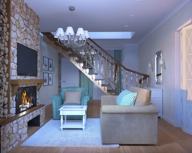 Фото № 2: Дизайн-проект дома/коттеджа 100.5  м² Стиль Современная классика для дома в г. звенигород