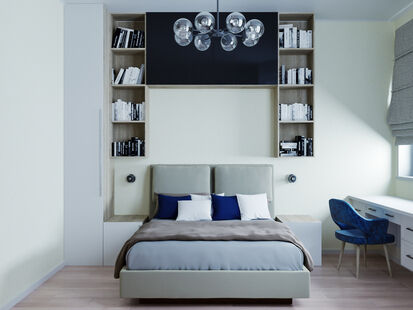 Фото № 5: Дизайн-проект двухкомнатной квартиры 60.84  м² Современный стиль для ЖК Усово Парк