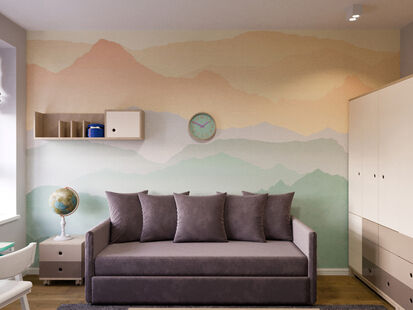 Фото № 5: Дизайн-проект четырехкомнатной квартиры 87.81  м² стиль Модернизм для ЖК Фестиваль Парк