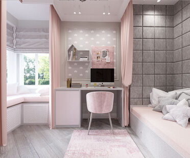 Фото № 4: Дизайн-проект трехкомнатной квартиры 60.69  м² Стиль Современная классика для ЖК Квартал на Никулинской