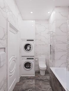 Фото № 3: Дизайн-проект двухкомнатной квартиры 64.37  м² Стиль Фьюжн для ЖК Жилые кварталы