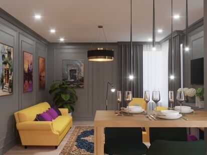 Фото № 2: Дизайн-проект дома/коттеджа 32.48  м² стиль Модернизм для этажа частного дома