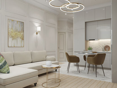 Фото № 1: Дизайн-проект дома/коттеджа 118.58  м² Современный стиль для ЖК Этажа частного дома