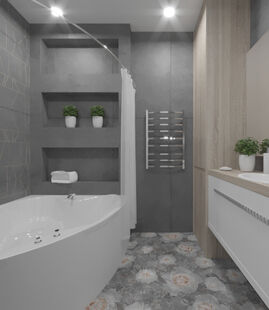 Фото № 5: Дизайн-проект дома/коттеджа 166.2  м² Стиль Эклектика для одноэтажного дома в г. щелково