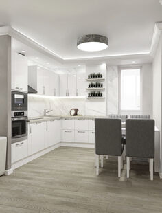 Фото № 2: Дизайн-проект пятикомнатной квартиры 104.28  м² Современный стиль для ЖК в г. Красногорск