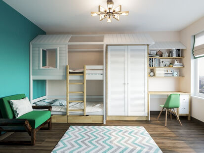 Фото № 3: Дизайн-проект детской 15.4  м² Стиль Контемпорари для ЖК Московский