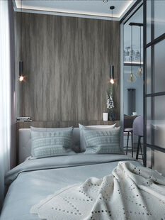 Фото № 6: Дизайн-проект однокомнатной квартиры 41.58  м² стиль Модернизм для ЖК Испанские Кварталы