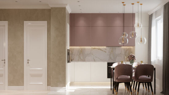 Фото № 6: Дизайн-проект двухкомнатной квартиры 53.27  м² Современный стиль для ЖК Московский