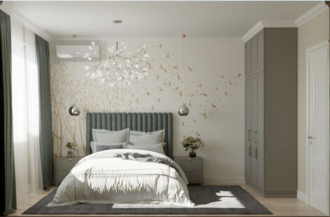 Фото № 5: Дизайн-проект двухкомнатной квартиры 53.27  м² Современный стиль для ЖК Московский