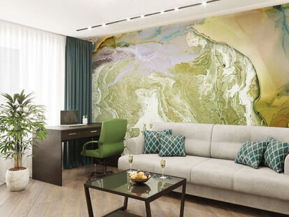 Фото № 6: Дизайн-проект двухкомнатной квартиры 48.38  м² Стиль Фьюжн для ЖК Московский