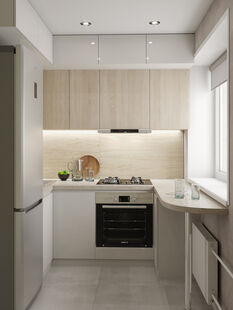 Фото № 2: Дизайн-проект двухкомнатной квартиры 48.38  м² Стиль Фьюжн для ЖК Московский