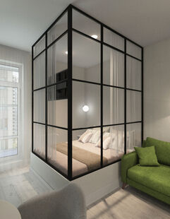 Фото № 4: Дизайн-проект квартиры-студии 32.7  м² Стиль Минимализм для ЖК Свой
