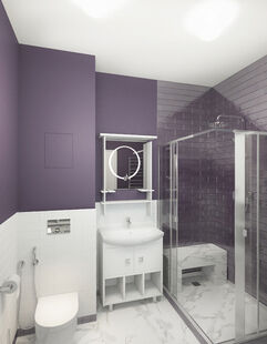 Фото № 3: Дизайн-проект квартиры-студии 32.7  м² Стиль Минимализм для ЖК Свой