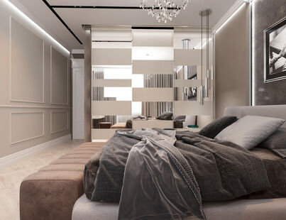 Фото № 6: Дизайн-проект трехкомнатной квартиры 94.9  м² Стиль Классика для ЖК Авеню