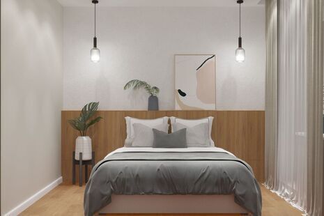 Фото № 2: Дизайн-проект двухкомнатной квартиры 75.6  м² Современный стиль для ЖК Первый Московский