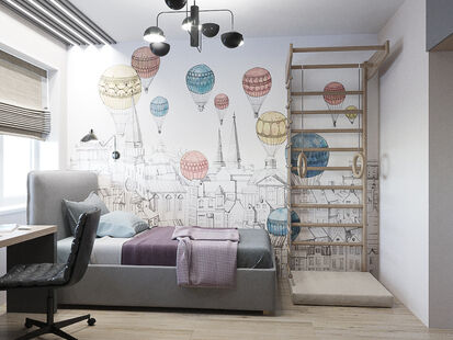 Фото № 1: Дизайн-проект двухкомнатной квартиры 49.5  м² стиль Модернизм для ЖК Московский