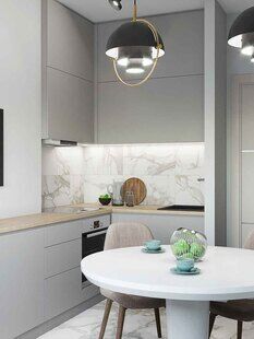 Фото № 5: Дизайн-проект двухкомнатной квартиры 49.5  м² стиль Модернизм для ЖК Московский