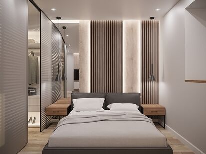 Фото № 4: Дизайн-проект четырехкомнатной квартиры 86.4  м² стиль Модернизм для ЖК Лучи