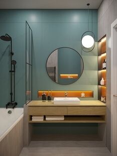 Фото № 5: Дизайн-проект четырехкомнатной квартиры 86.4  м² стиль Модернизм для ЖК Лучи